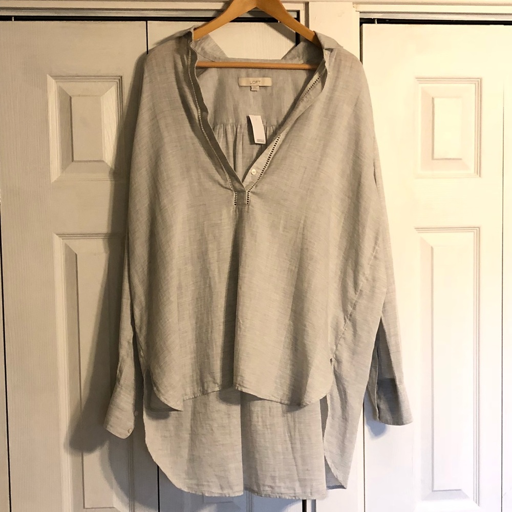NWT Long Linen Tunic from Ann Taylor Loft XL